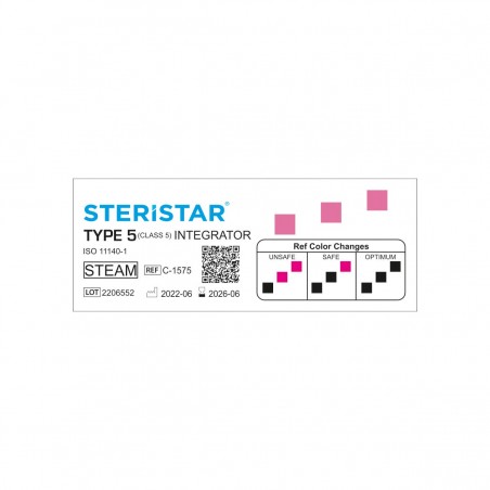 Indicatore integratore di Classe 5 per sterilizzazione vapore