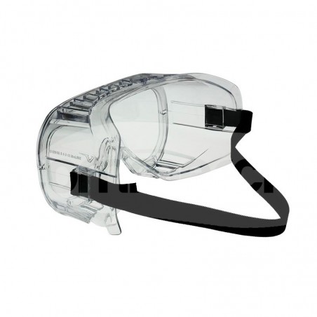 Occhiale pluriuso a mascherina con fascia elastica