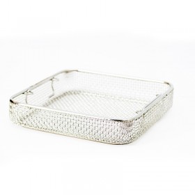 Paniere grigliato in filo di acciaio 255x250x100mm