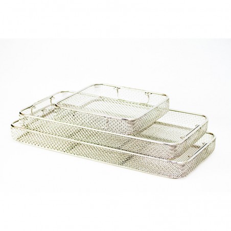 Paniere grigliato in filo di acciaio 255x250x100mm