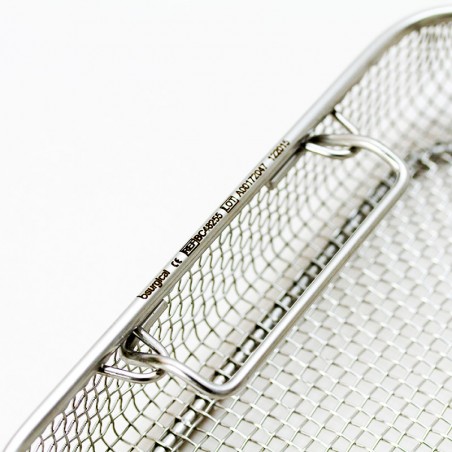 Paniere grigliato in filo di acciaio 255x250x100mm