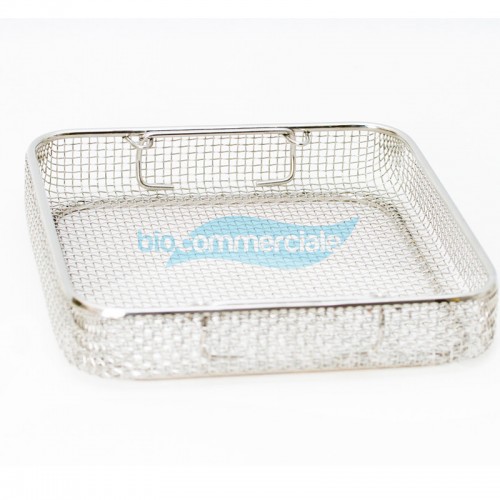 Paniere grigliato in filo di acciaio 255x250x30mm