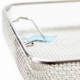Paniere grigliato in filo di acciaio 255x250x30mm 2