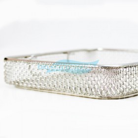 Paniere grigliato in filo di acciaio 255x250x70 mm 2