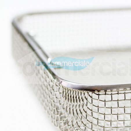 Paniere grigliato in filo di acciaio 255x250x70 mm