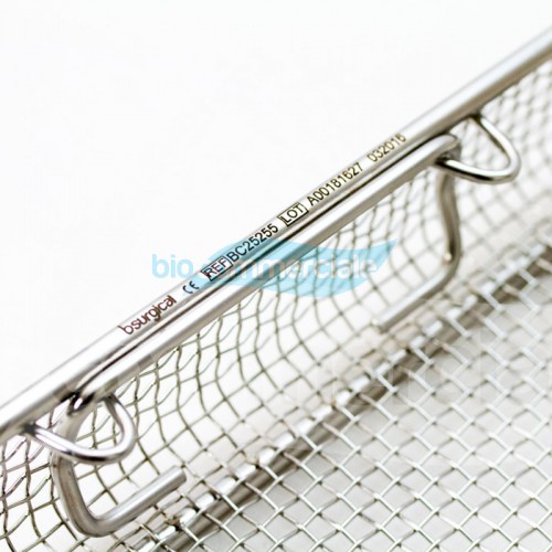 Paniere grigliato in filo di acciaio 540x250x30 mm