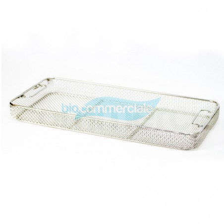 Paniere grigliato in filo di acciaio 480x250x50 mm