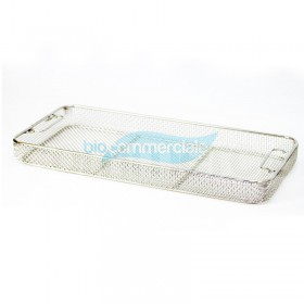 Paniere grigliato in filo di acciaio 480x250x70 mm