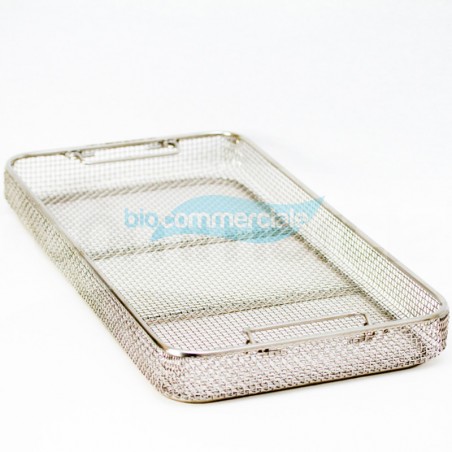Paniere grigliato in filo di acciaio 405x250x30 mm