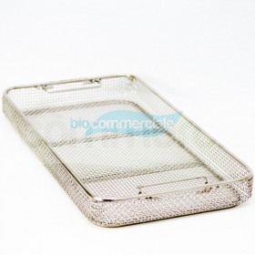 Paniere grigliato in filo di acciaio 405x250x70 mm 2