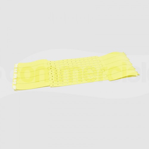 Bracciali di identificazione adulto in vinile colore giallo