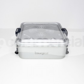 Container per sterilizzazione 285x280x100 mm colore grigio