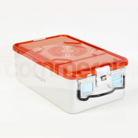 Container piccolo h150mm con filtro, colore Rosso