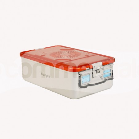 Container piccolo h150mm con filtro, colore Rosso