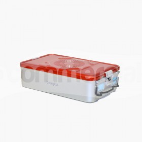 Container piccolo h135mm con filtro, colore rosso