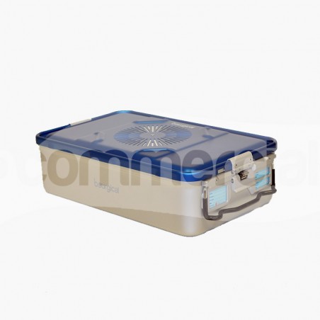 Container piccolo h135mm con filtro, colore blu