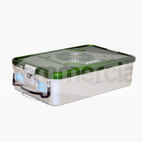 Container piccolo h135mm con filtro, colore verde