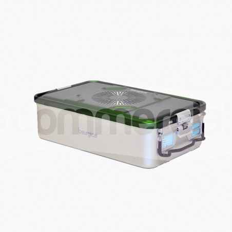 Container piccolo h135mm con filtro, colore verde