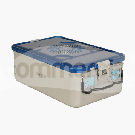 Container piccolo h150mm con filtro, colore blu