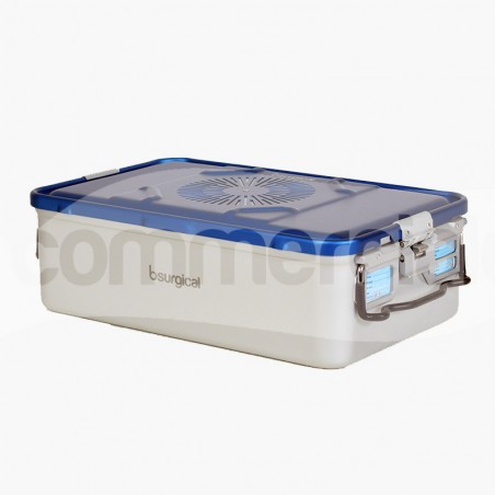 Container piccolo h150mm con filtro, colore blu