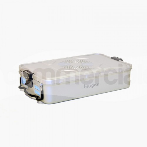 Container piccolo h100mm con filtro, colore grigio