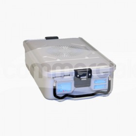 Container piccolo h100mm con filtro, colore grigio 2