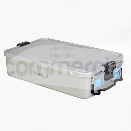 Container piccolo h100mm con filtro, colore grigio