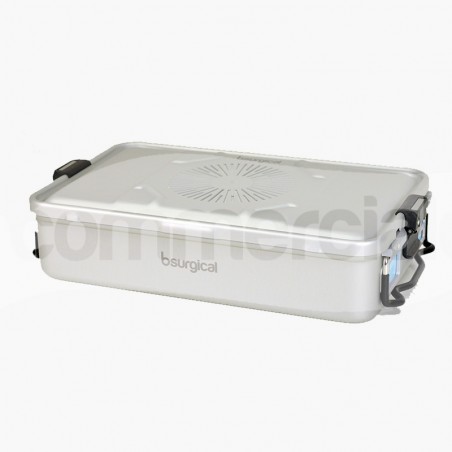 Container piccolo h100mm con filtro, colore grigio