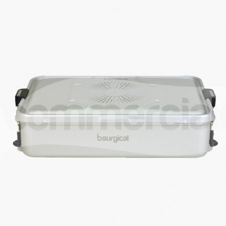 Container piccolo h100mm con filtro, colore grigio