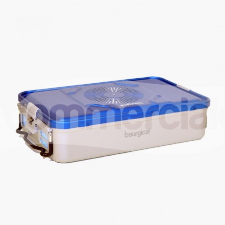 Container piccolo h100mm con filtro, colore blu