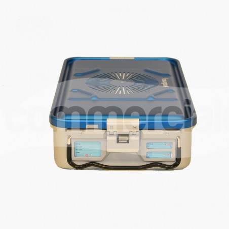 Container piccolo h100mm con filtro, colore blu