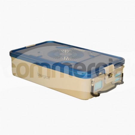 Container piccolo h100mm con filtro, colore blu