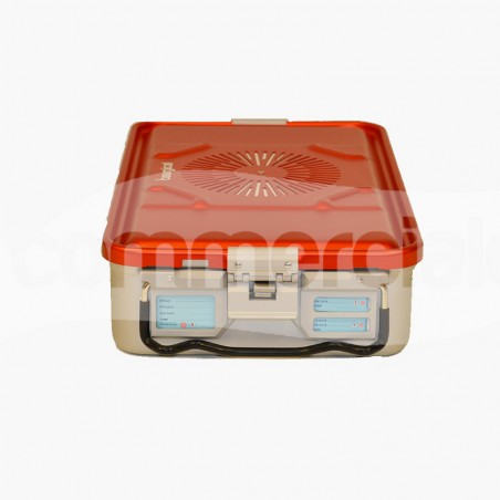 Container piccolo h100mm con filtro, colore rosso
