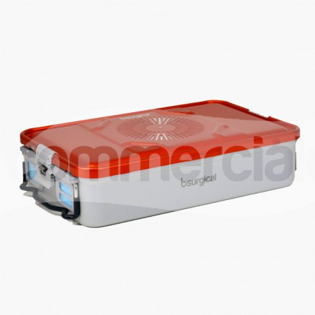 Container piccolo h100mm con filtro, colore rosso