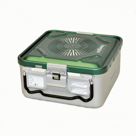 Container per sterilizzazione grande h135mm con filtro verde
