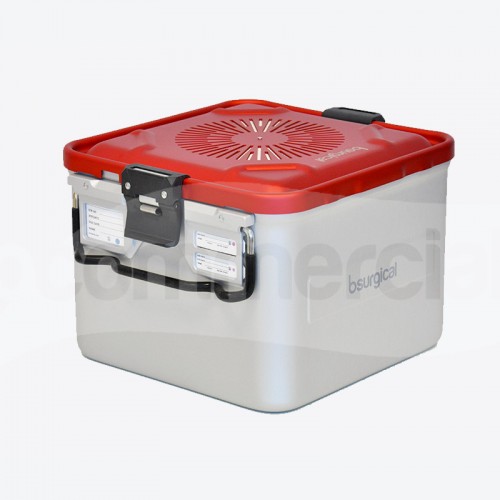 Container piccolo h200 mm con filtro colore rosso