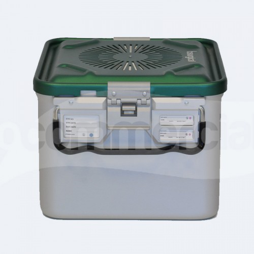 Container piccolo h200 mm con filtro colore verde