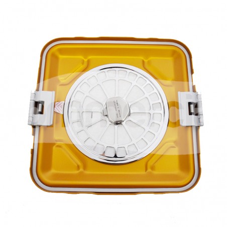 Coperchio container 1/2 unità colore giallo con filtro