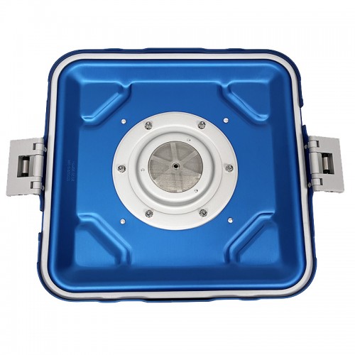 Coperchio container 1/2 unità colore blu con valvola