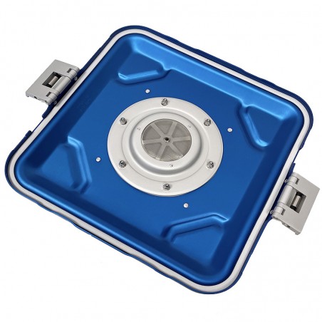 Coperchio container 1/2 unità colore blu con valvola
