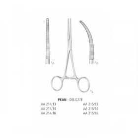Pinza emostatica delicata retta Pean 13cm