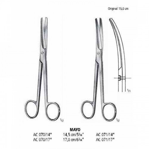 Forbici chirurgiche retta Mayo 14,5cm